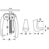 Universal-Abzieher 3-armig, 10-60mm