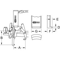 Universal-Abzieher 3-armig, 10 t