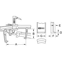Universal-Abzieher 3-armig, 17 t