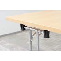 HAMMERBACHER Mehrzwecktisch ahorn rechteckig, Rundrohr chrom