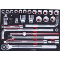 SCS Steckschlüssel-Satz, 29-tlg 3/4" in 1/1 Systemeinlage