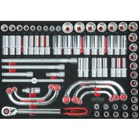 1/2" Steckschlüssel-Satz, 71-tlg, 1/1 Systemeinlage