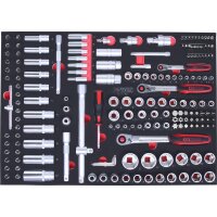 SCS 1/4"+3/8"+1/2" Steckschlüssel-Satz, 180-tlg in 1/1 Systemeinlage