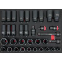 SCS Kraft-Steckschlüssel-Satz, 35-tlg, 3/4" in 1/1 Systemeinlage