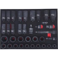 SCS Kraft-Steckschlüssel-Satz, 35-tlg, 3/4" in 1/1 Systemeinlage