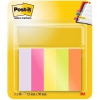 Haftstreifen Page Marker schmal, 15x50mm, 5x1