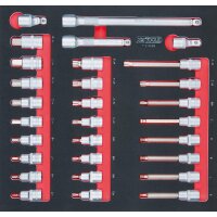 SCS 1/2" Bit-Stecknuss-Satz, 29-tlg in 2/3...