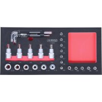 SCS 1/4"+1/2" Bit-Stecknuss-Satz,31-tlgin 1/3 Systemeinlage