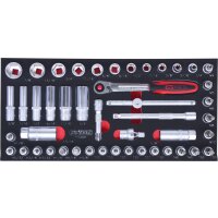 SCS 3/8" Steckschlüssel-Satz, 46-tlg in 1/3...