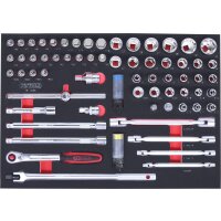 SCS CHROMEplus 1/2" Steckschlüssel-Satz, 66-tlg in 1/1 Systemeinlage