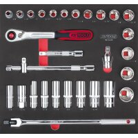 SCS CHROMEplus 1/2" Steckschlüssel-Satz,...