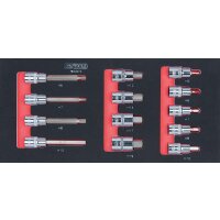 SCS CHROMEplus 1/2" Bit-Stecknuss-Satz, 13-tlg in...