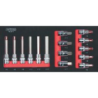 SCS CHROMEplus 1/2 Bit-Stecknuss-Satz, 15-tlg in 1/3...