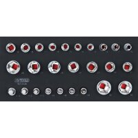 SCS CHROMEplus 1/2" 6-kant-Steckschlüssel-Satz,...