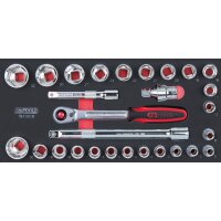 SCS CHROMEplus Steckschlüssel-Satz, 28-tlg in 1/3...