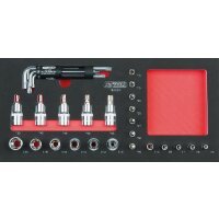 SCS CHROMEplus 1/4"+1/2" Bit-Stecknuss-Satz,...
