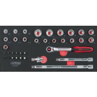 SCS CHROMEplus 3/8" Steckschlüssel-Satz, 36-tlg...