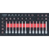SCS CHROMEplus 3/8" Bit-Stecknuss-Satz, 39-tlg in...