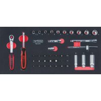 SCS CHROMEplus 1/4" Steckschlüssel-Satz, 40-tlg...