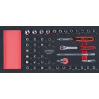 SCS CHROMEplus 1/4" Steckschlüssel-Satz, 45-tlg...