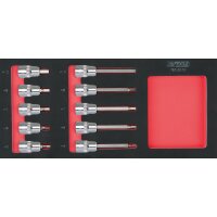 SCS CHROMEplus 1/2 Bit-Stecknuss-Satz, 10-tlg in 1/3...