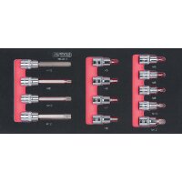 SCS CHROMEplus 1/2 Bit-Stecknuss-Satz, 13-tlg in 1/3...