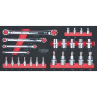 SCS CHROMEplus Torx E-Profil-Werkzeug-Satz, 25-tlg in 1/3...