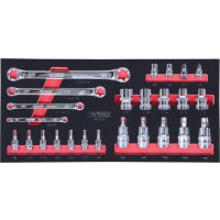 SCS CHROMEplus Torx E-Profil-Werkzeug-Satz, 25-tlg in 1/3 Systemeinlage
