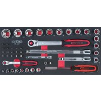 SCS CHROMEplus 1/4+1/2" Steckschlüssel-Satz,...