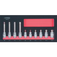 SCS CHROMEplus 1/2" Bit-Stecknuss-Satz, XZN, 10-tlg...