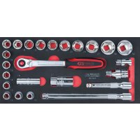 SCS CHROMEplus 1/2" Steckschlüssel-Satz, 24-tlg...
