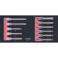 SCS CHROMEplus 1/2 Bit-Stecknuss-Satz, 11-tlg in 1/3...