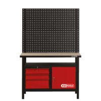 Werkbank mit 3 Schubladen und 1 Tür, H840xB1200xT600mm