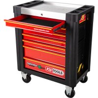 PERFORMANCEplus e10 SCHWARZ/ROT Werkstattwagen mit 7...