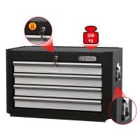 MASTERline Werkstattwagenaufsatz,mit 4 Schubladen schwarz/silber