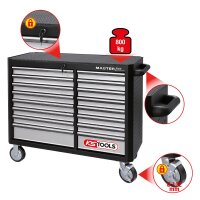 MASTERline Werkstattwagen XXL, mit 16 Schubladen schwarz/silber