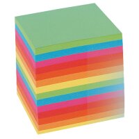 folia Notizzettel geleimt farbsortiert 9,0 x 