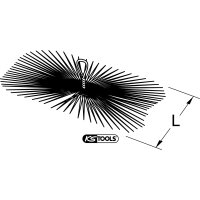 Stahl-Reinigungsbürste, rechteckig, Ø 200x400mm