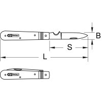 Elektriker-Klappmesser, 1 Klinge mit Abisolierfunktion