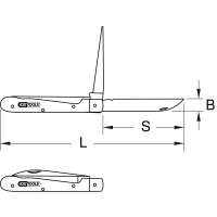 Elektriker-Klappmesser, 2 Spitzklingen