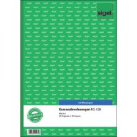 Kassenabrechnung, A4, 2x50 Blatt SIGEL KG428