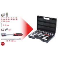 3/8" Steckschlüssel-Satz, 26-tlg