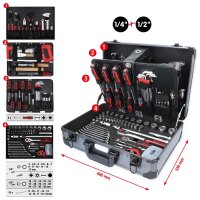 1/4"+1/2" Universal-Werkzeug-Satz, 149-tlg