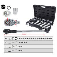 3/4" Steckschlüssel-Satz, 21-tlg