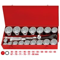 1" Steckschlüssel-Satz, 21-tlg
