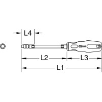 1/4" ERGOTORQUE Bit-Schraubendreher flexibel, 200mm