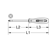 ERGOTORQUE Schraubendreher, PH1, 175mm lang