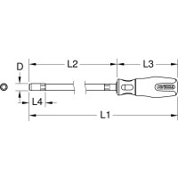 ERGOTORQUEplus Stecknuss-Schraubendreher lang, 8mm