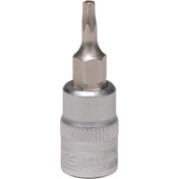 1/4" Bit-Stecknuss, Fünfstern mit Stirnlochbohrung, TS40