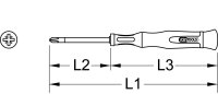 4 in 1 Feinmechanik-Schraubendreher für PZ-Schrauben, 130 mm